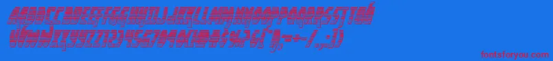 Yankeeclipperchromeital Font – Red Fonts on Blue Background