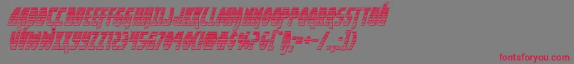 Yankeeclipperchromeital Font – Red Fonts on Gray Background