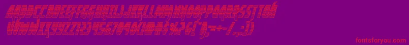 フォントYankeeclipperchromeital – 紫の背景に赤い文字