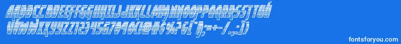 Yankeeclipperchromeital Font – White Fonts on Blue Background