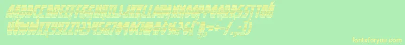 Yankeeclipperchromeital Font – Yellow Fonts on Green Background