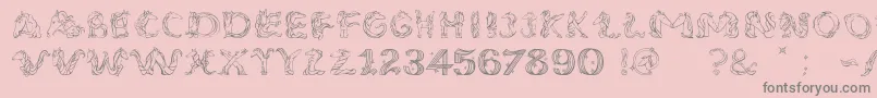 UnicornSansLight Font – Gray Fonts on Pink Background