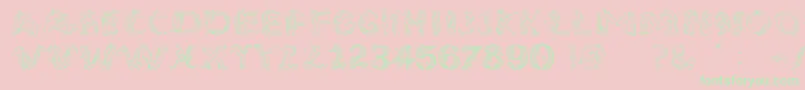 UnicornSansLight-Schriftart – Grüne Schriften auf rosa Hintergrund