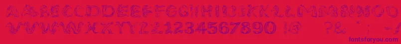 UnicornSansLight Font – Purple Fonts on Red Background