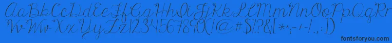 Kgonlyhuman Font – Black Fonts on Blue Background