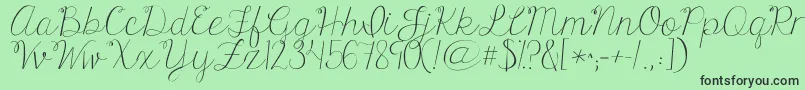 Kgonlyhuman Font – Black Fonts on Green Background