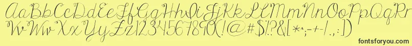 Kgonlyhuman Font – Black Fonts on Yellow Background