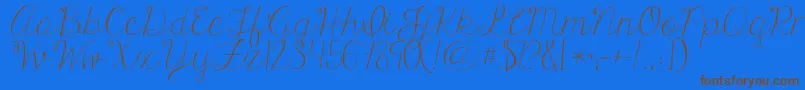 Kgonlyhuman Font – Brown Fonts on Blue Background