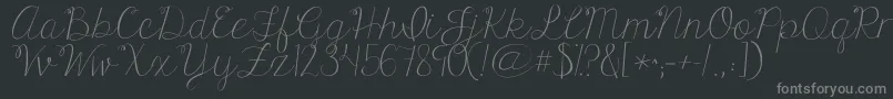 Kgonlyhuman Font – Gray Fonts on Black Background