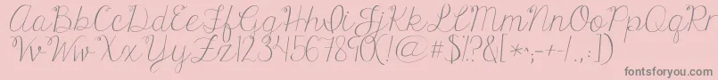 Kgonlyhuman Font – Gray Fonts on Pink Background