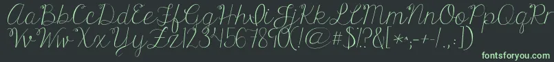 Kgonlyhuman Font – Green Fonts on Black Background