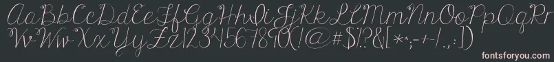 Kgonlyhuman Font – Pink Fonts on Black Background