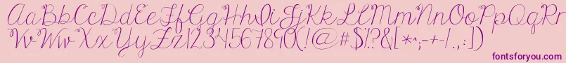 Kgonlyhuman-Schriftart – Violette Schriften auf rosa Hintergrund