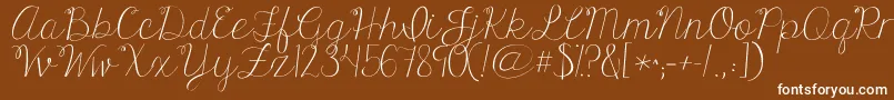 Kgonlyhuman Font – White Fonts on Brown Background