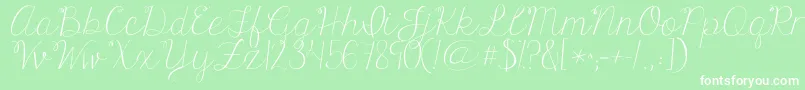 Kgonlyhuman Font – White Fonts on Green Background