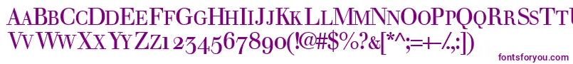 Walbaumosscapssk Font – Purple Fonts on White Background