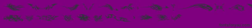 Tribalzb-fontti – mustat fontit violetilla taustalla