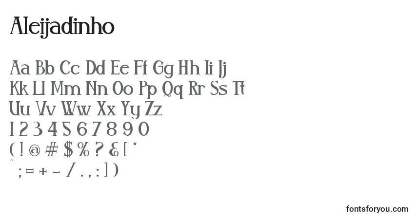 Шрифт Aleijadinho – алфавит, цифры, специальные символы