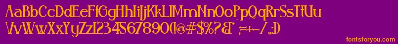 Aleijadinho Font – Orange Fonts on Purple Background
