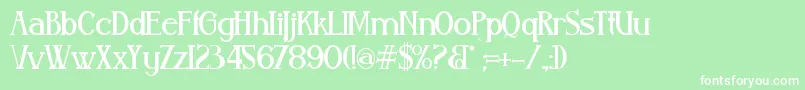 Aleijadinho Font – White Fonts on Green Background