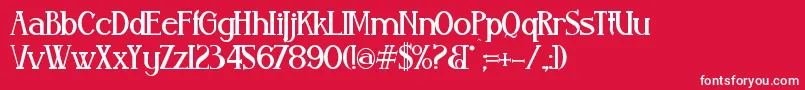 Aleijadinho Font – White Fonts on Red Background