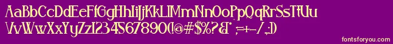 Aleijadinho Font – Yellow Fonts on Purple Background