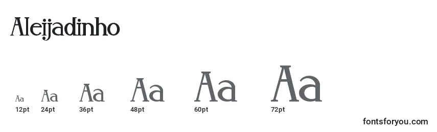 Размеры шрифта Aleijadinho