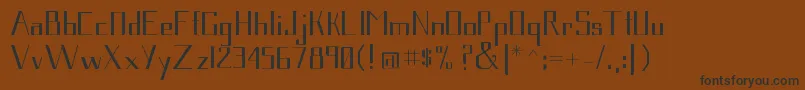 フォントGavetica – 黒い文字が茶色の背景にあります