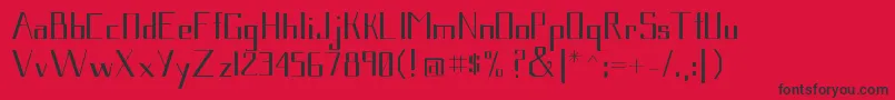 フォントGavetica – 赤い背景に黒い文字