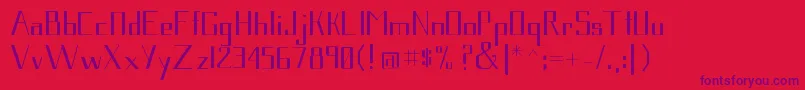 Gavetica Font – Purple Fonts on Red Background