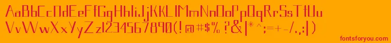 Gavetica Font – Red Fonts on Orange Background