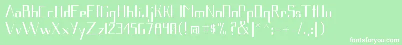 Gaveticaフォントについての詳細 フォントGavetica – 緑の背景に白い文字