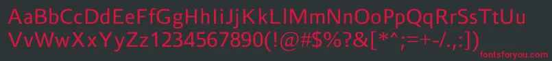 Libertysans Font – Red Fonts on Black Background