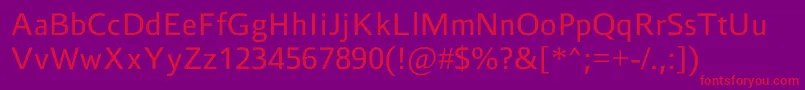 Libertysans Font – Red Fonts on Purple Background