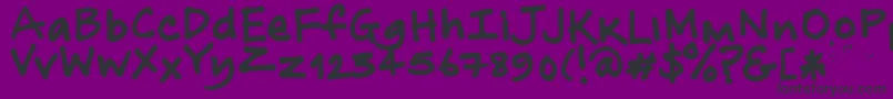 NoOtherName Font – Black Fonts on Purple Background