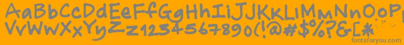 NoOtherName Font – Gray Fonts on Orange Background