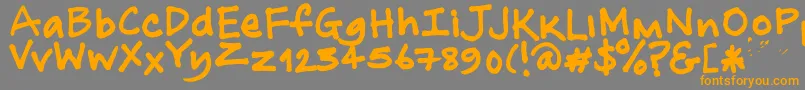 NoOtherName Font – Orange Fonts on Gray Background