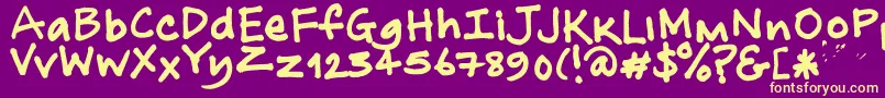 NoOtherName Font – Yellow Fonts on Purple Background