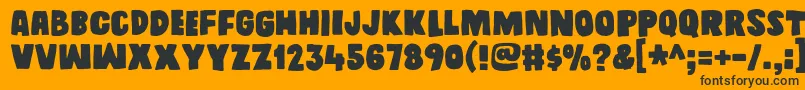 Daddyinspacedemo Font – Black Fonts on Orange Background