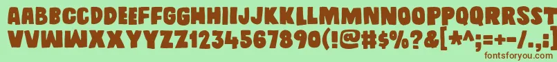 Daddyinspacedemo Font – Brown Fonts on Green Background