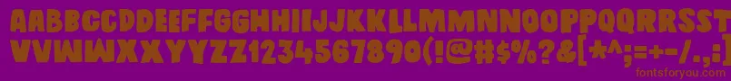 Daddyinspacedemo Font – Brown Fonts on Purple Background