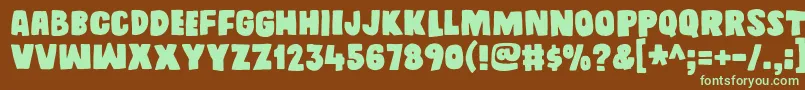 Daddyinspacedemo Font – Green Fonts on Brown Background