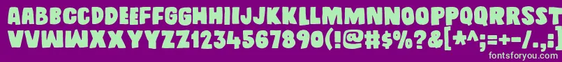 Daddyinspacedemo Font – Green Fonts on Purple Background