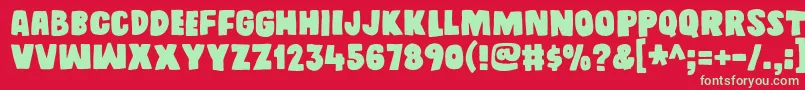 Daddyinspacedemo Font – Green Fonts on Red Background