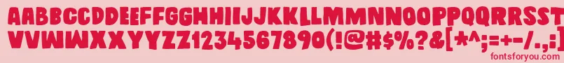 Daddyinspacedemo Font – Red Fonts on Pink Background