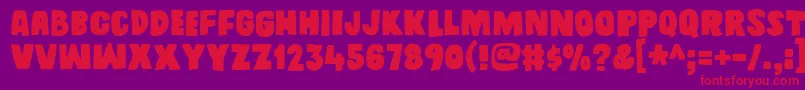 Daddyinspacedemo Font – Red Fonts on Purple Background