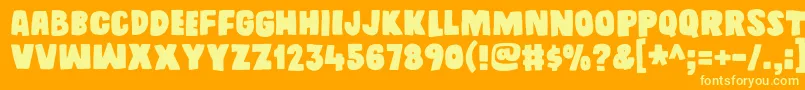 Daddyinspacedemo Font – Yellow Fonts on Orange Background