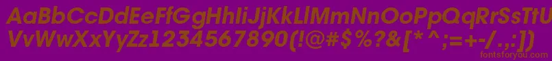 AAvantebsExtrabolditalic Font – Brown Fonts on Purple Background