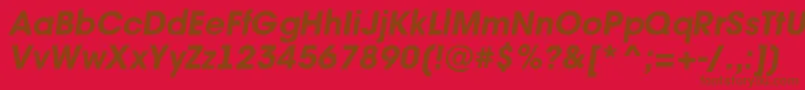 Шрифт AAvantebsExtrabolditalic – коричневые шрифты на красном фоне