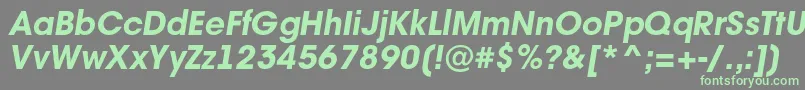 AAvantebsExtrabolditalic Font – Green Fonts on Gray Background